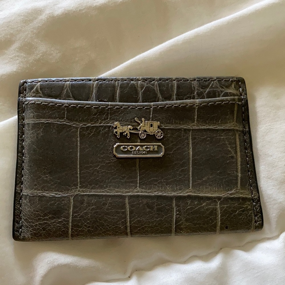 COACH Crocodile Card Holder